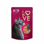 MY LOVE t&auml;isv&auml;&auml;rtuslik konserv t&auml;iskasvanud kassidele kalkunilihaga mahedas kastmes, 85 g
