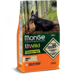 Monge Dry Dog BWILD Adult Mini teraviljavaba kuivtoit v&auml;ikest t&otilde;ugu koertele pardiga, 2,5 kg