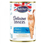 Kassikonservid - Butchers CAT Delicious Dinners forellit&uuml;kkidega tarretises 400g