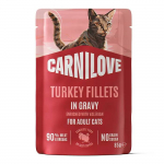 Carnilove Turkey Valeriana teraviljavaba, m&auml;rgtoit kassidele, 85 g