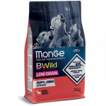 Monge Dry Dog BWILD Puppy - Junior teraviljavaba kuivtoit kutsikatele hirvelihaga, 2,5 kg
