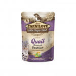 Carnilove Quail Dandelion Sterilized teraviljavaba m&auml;rgtoit steriliseeritud kassidele, 85 g