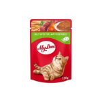 MY LOVE t&auml;isv&auml;&auml;rtuslik konserv t&auml;iskasvanud kassidele vasikaliha ja k&ouml;&ouml;giviljadega tarretis, 100 g