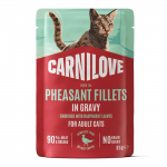 Carnilove Pheasant Raspberry Leaves teraviljavaba, m&auml;rgtoit kassidele, 85 g