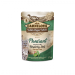 Carnilove Pheasant Raspberry Leaves teraviljavaba, m&auml;rgtoit kassidele, 85 g