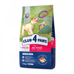CLUB 4 PAWS Premium Active T&auml;iss&ouml;&ouml;t v&auml;ikeste t&otilde;ugude t&auml;iskasvanud aktiivsetele koertele, 5 kg
