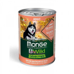 Monge BWILD Dog Adult teraviljavaba m&auml;rgtoit koertele l&otilde;he, k&otilde;rvitsa ja suvik&otilde;rvitsaga, 400 g
