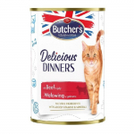 Kassikonservid - Butchers CAT Delicious Dinners veiselihat&uuml;kkidega tarretises 400g
