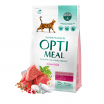 OPTIMEAL&trade; T&auml;iss&ouml;&ouml;t t&auml;iskasvanud kassidele suure koguse vasikalihaga, 1,5 kg