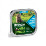 Monge BWILD Cat teraviljavaba m&auml;rgtoit kassidele an&scaron;oovise ja juurviljadega, 100 g