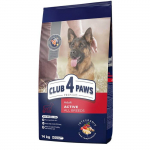 CLUB 4 PAWS Premium Active T&auml;iss&ouml;&ouml;t k&otilde;ikidest t&otilde;ugudest t&auml;iskasvanud aktiivsetele koertele, 14 kg