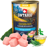 Kutsikatele m&otilde;eldud konservtoit - Ontario Puppy kanapasteet spirulina maitsega 400 g