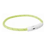 Trixie LED-krae USB, TPU/nailon, L-XL 65 cm / 7 mm, roheline