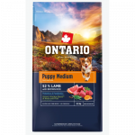 Kutsikatoit &ndash; Ontario Puppy Medium, lambaliha ja pruuni riisiga, 6,5 kg