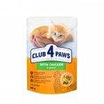 CLUB 4 PAWS Premium T&auml;isv&auml;&auml;rtuslik konserv kanaga kastmes kassidele, 80 g