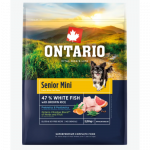 Koeratoit &ndash; Ontario Senior Mini, kala ja pruuni riisiga, 2,25 kg
