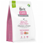 Brit Care Sustainable Adult Small Breed Chicken-Insect kuivtoit v&auml;ikest t&otilde;ugu koertele, 1 kg
