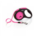 Inertsiaalne jalutusrihm koertele - Trixie Flexi New NEON, teiprihm, S, 5 m, (15 kg)