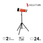 Terrassik&uuml;tteseade Heatum H2000 OPTIM koos kolmjalaga
