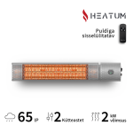 Elektriline terrassisoojendi Heatum H2000R URBAN SILVER