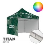 Telk tr&uuml;kiga Zeltpro TITAN, 3 &times; 3 m, valitud v&auml;rvi, tr&uuml;kk katusel ja 4 seinal