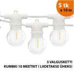 Led valguskett &otilde;ue 50 m Glow balta krāsa