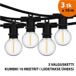V&auml;listingimustes kasutatav valguskett (LED tuled) 30 m Perl must
