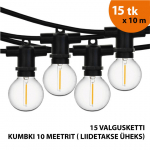 V&auml;listingimustes kasutatav valguskett (LED tuled) 150 m Perl must