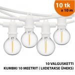 V&auml;listingimustes kasutatav valguskett (LED tuled) 100 m Perl valge