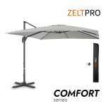 Suur aiavarju Comfort Light Grey koos kaitsekattega