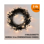 V&auml;lis- ja siseruumides kasutatav valguskett (LED tuled) 30 m PROLED must