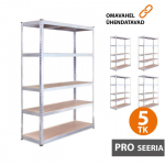 Moodne puidust riiul 180x120x45 PRO (5 tk.)