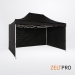 Telgi katuse ja seinte (4 tk) komplekt 3x4,5 Must Zeltpro PROFRAME