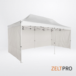 Telgi katuse ja seinte (4 tk) komplekt 3x6 Valge Zeltpro PROFRAME