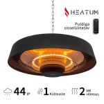 Infrapuna soojuskiirgur tuppa Heatum H2000R VERSE BLACK
