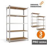 Suur metallist riiul 180x90x40 PRO (3 tk)