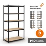 Riiul 180x90x40 PRO Must (5 tk)