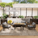 Metallist aiamoobel Esperi Porto Moderna kollektsioon (koos k&otilde;rge lauaga)