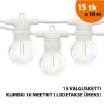 Valgusketid 150 m Glow balta krāsa