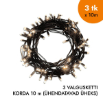 &Otilde;uetulede valguskett 30 m PROLED melnas