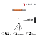 Infrapuna soojuskiirgur tuppa H2000R URBAN SILVER koos kolmjalaga