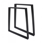 Lauajala ja raami komplekt (2 tk), trapetsikujuline, must