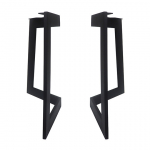 Lauajala ja raami komplekt (2 tk), kaarjas trapetsikujuline, must