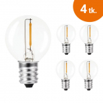LED-varupirn, 1 W, E12 (G40) mudelile PERL, ELEGANCE (4 tk)