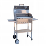 Roostevabast terasest grill rataste ja riiulitega ABAS