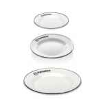 Petromax valge emailitud taldrikute komplekt