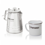 Petromax roostevabast terasest veekeetja ja nelja tassi komplekt