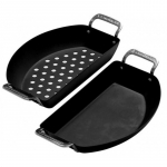 Kamado Joe s&uuml;sinikterasest praepannide ja Texas Club kuumakindlate kinnaste komplekt