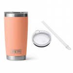 Termo krūzes un vāciņa komplekts ar salmiņu YETI RAMBLER 591 ml