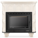 Kamin plaaditud p&otilde;randaga ja malmist lisa FLORENCJA Beige